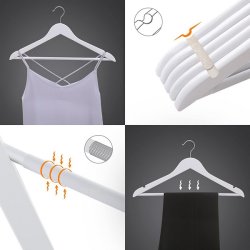 Tjbjler i tr med buksestang - 50 stk hvide bjler til tj