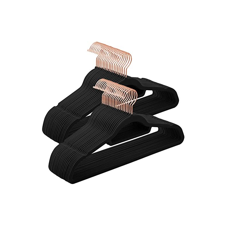 T�jb�jler i velour med skridsikker buksestang - 50 stk sort