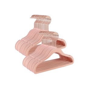 Brnebjler med skridsikker buksestang - 50 stk pink velour