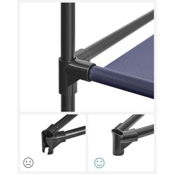 Kldeskab med stofsider - bl garderobeskab og tjskab - 175 cm