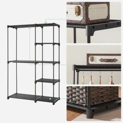 �bent kl�deskab - �ben garderobe - sort garderobeskab og t�jskab