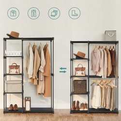 �bent kl�deskab - �ben garderobe - sort garderobeskab og t�jskab