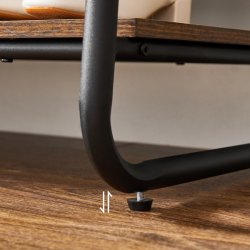 Tjstativ - rustik brun tjstativ med bjlestang og skohylder