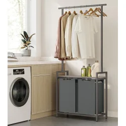 Vasket�jskurve med t�rrestativ - garderobestativ - gr�