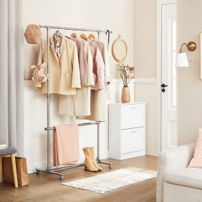 Tjstativ med 2 tjstnger - justerbar gr bjlestang p hjul