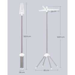 T�rrestativ til vasket�j - t�jstativ med 3 arme til b�jler