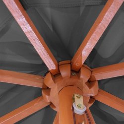 Tr parasol  300 cm - rund trparasol p  3 meter - antracit gr