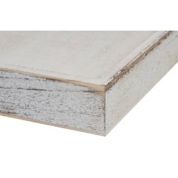 Bakker i tr - st med 2 trbakker - serveringsbakker i antik rustik hvid