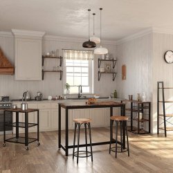 V�ghylder i tr� - 2 v�gh�ngte tr�hylder - brune 60 x 20 cm