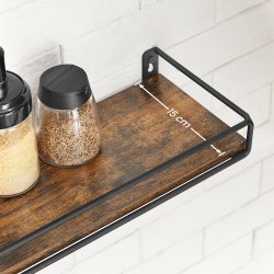 Hylder i tr - 2 vghngte svvende trhylder - brune vghylder