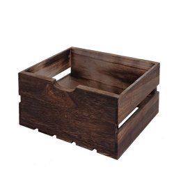 Kommode - brunt sengebord i antik look med 3 skuffer - 53 x 32 x 26 cm