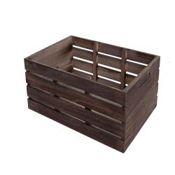Kommode - brunt sengebord i antik look med 3 skuffer - 53 x 32 x 26 cm