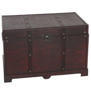 Kiste - trkiste/skattekiste i antik kolonial stil 39x67x38cm