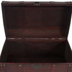 Kiste - trkiste/skattekiste i antik kolonial stil 30x57x29cm