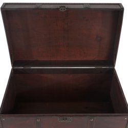 Kiste - tr�kiste/skattekiste i antik kolonial stil 39x67x38cm