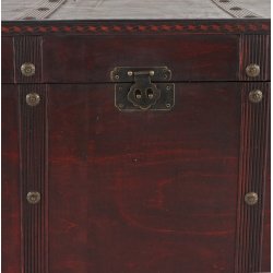Kiste - tr�kiste/skattekiste i antik kolonial stil 39x67x38cm