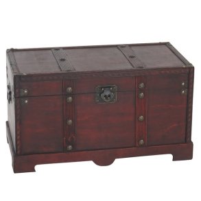 Kiste - trkiste/skattekiste i antik kolonial stil 30x57x29cm