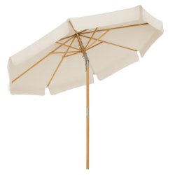 Trparasol  300 cm med tilt - rund 3 M haveparasol - beige