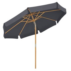 Trparasol  300 cm med tilt - rund 3 M haveparasol - gr