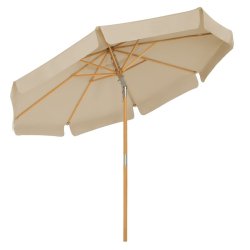 Trparasol  300 cm med tilt - rund 3 M haveparasol - taupe
