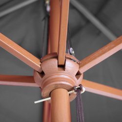 Tr parasol  300 cm - rund trparasol p  3 meter - antracit gr