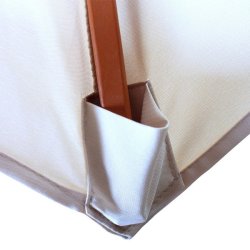 Tr parasol  300 cm - rund trparasol p  3 meter - creme/beige