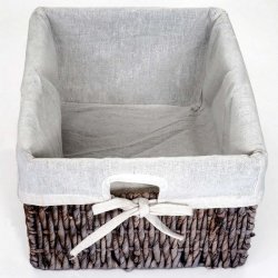 Stigereol i brun antik vintage look - skr gulvreol i tr 101 x 30 x 10-35 cm