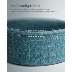 Sidebord - rundt hj�rnebord med stofkurv - sort �45 x H50 cm