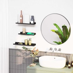 Hylder i metal - 3 v�gh�ngte sv�vende metalhylder - sorte