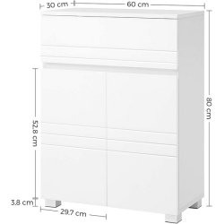 Badevrelsesskab - skab - opbevaringsskab - hvid 60 x 30 x 80