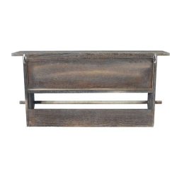 Vghngt garderobe med 5 skuffer - antik rustik brun knagerkke 32x65x13