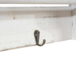 Vghngt garderobe med 5 skuffer - antik rustik gr knagerkke 32x65x13