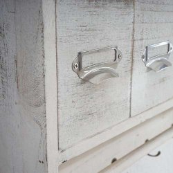 Vghngt garderobe med 5 skuffer - antik rustik hvid knagerkke 32x65x13