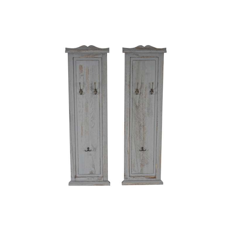 Vghngte knagerkker - antik rustik gr garderober 109x28x4 - 2 stk