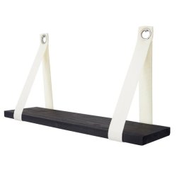 Vghngt hylde - vghylde - svvende trhylde 27x50 cm - rustik mrkegr