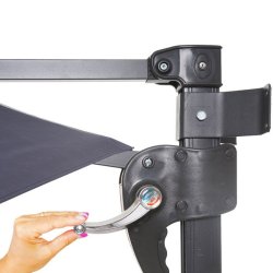 Altan parasol  300 cm med tilt og hejs - antracit gr altanparasol  3 meter