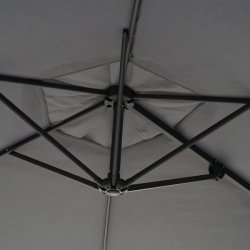 Altan parasol  300 cm med tilt og hejs - antracit gr altanparasol  3 meter