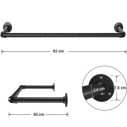2 stk vghngt tjstang i vandrr look - industrielt design