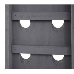 Vinreol til 20 flasker  - vghngt rustik flaskehylde i grt tr