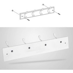 Knager�kke - hvid v�gh�ngt knager�kke i tr� med 4 dobbeltknager