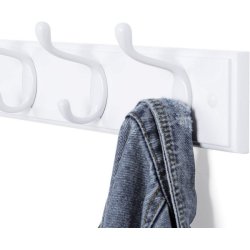 Knager�kke - hvid v�gh�ngt knager�kke i tr� med 4 dobbeltknager