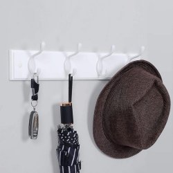 Knager�kke - hvid v�gh�ngt knager�kke i tr� med 4 dobbeltknager