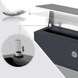 Brevkasse med avisr�r - v�gh�ngt postkasse - antracit/s�lv