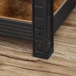 Stlreol - lagerreol - sort og rustik brun reol 150 x 37 x 37