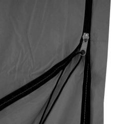 Parasolovertrk  350 cm med lynls og stang - antracit  3,5 meter overtrk