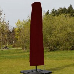 Parasolovertrk til 3x3 M med lynls og stang - bordeaux rd 3x3 meter overtrk