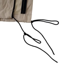 Parasolovertrk til 3x3 M med lynls og stang - creme 3x3 meter overtrk