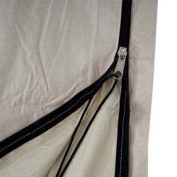 Parasolovertrk  350 cm med lynls og stang - creme  3,5 meter overtrk