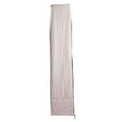 Parasolovertrk  350 cm med lynls og stang - creme gr  3,5 meter overtrk