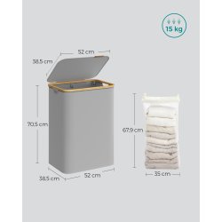 Vasket�jskurv med 2 rum - 2 vasket�jsposer - 130 liter - gr�